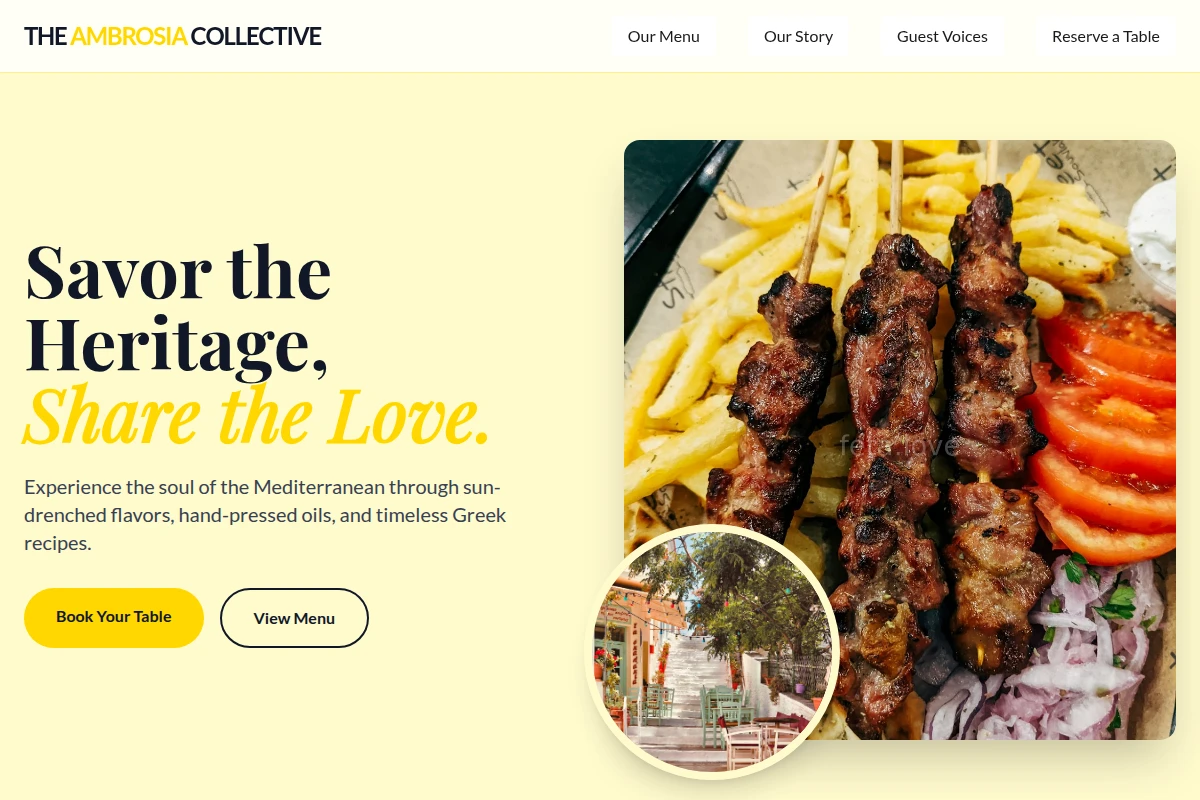 Linen Greek Food